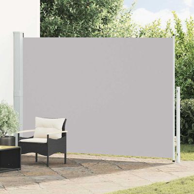 vidaXL Zaťahovacia bočná markíza na terasu 200x314 cm, sivá