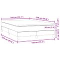 vidaXL Posteľný rám boxsping s matracom tmavozelený 140x220 cm zamat