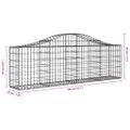 vidaXL Oblúkový gabionový kôš 20 ks 200x30x60/80 cm pozinkované železo
