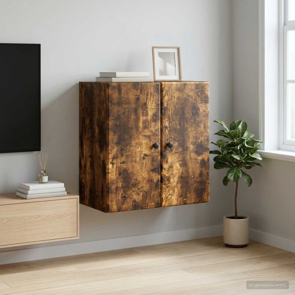 vidaXL Nástenná skrinka 59 x 31 x 60 cm Kompozitné drevo Dymový dub