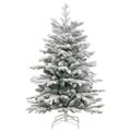 vidaXL Umelý Sklápací Vianočný Stromček Biela 120 cm PE a PVC
