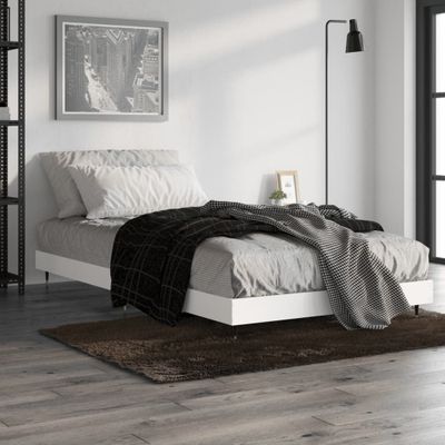 vidaXL Posteľný rám biely 90x200 cm kompozitné drevo