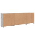 vidaXL Komoda s LED svetlami betónovo sivá 202x37x67 cm