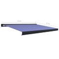 vidaXL Kazetová markíza s motorom 400x300 cm modrá a biela