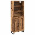vidaXL Highboard 2 ks Staré drevo 69,5 x 34 x 180 cm