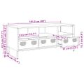 vidaXL TV skrinka antracit 101,5x39x43,5 cm oceľ valcovaná za studena