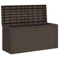 vidaXL Záhradný úložný box hnedý 116x44x55 cm