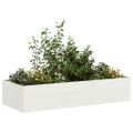 VidaXL kvetináč Biely 200x80x40 cm Oceľ