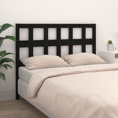 vidaXL Čelo postele čierne 155,5x4x100 cm masívna borovica