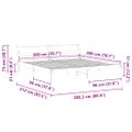 vidaXL Rám postele Biela 200 x 200 cm Masívne borovicové drevo