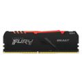 Kingston FURY Beast/DDR4/32GB/3200MHz/CL16/4x8GB/RGB/Black Operacní pamet, DDR4, 32GB (4× 8GB kit), 3200MHz, DIMM, CL16, XMP, RGB podsvícení, cerná