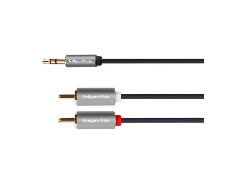 Kábel Jack 3.5mm stereo/2x Cinch 5m KRUGER & MATZ KM1217 Basic