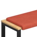 vidaXL Vankúš na lavičku manšestr Červenooranžová Hĺbka 35 cm