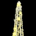 vidaXL Vianočný stromček 3 ks 90 LED Teplá biela 20 x 20 x 80 cm Akryl