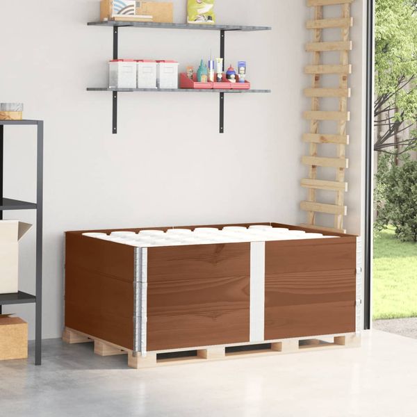 vidaXL Paletové ohrádky 3 ks hnedé 150x100 cm borovicový masív