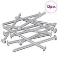 vidaXL Nábytkové skrutky 12 ks Strieborná M6 x 100 mm Oceľ