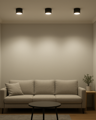 Q-12AD LED Stropné bodové svetlo 3CCT čierne QTEC