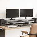 vidaXL Stojan na monitor sivý dub sonoma 100x27x15 cm kompozitné drevo