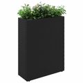 vidaXL Vysoký kvetináč Čierna 55 x 22 x 70 cm polyratan