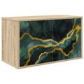 vidaXL Nástenný TV kabinet WIJHE 69 x 33 x 40 cm Dub sonoma
