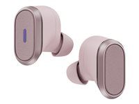 Bezdrôtové slúchadlá s mikrofónom - špuntové slúchadlá - Bluetooth - odstránenie šumu - ružová