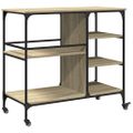 vidaXL Kuchynský vozík dub sonoma 100x45x89,5 cm kompozitné drevo