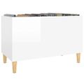 vidaXL Skrinka na platne lesklá biela 74,5x38x48 cm kompozitné drevo