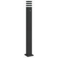 vidaXL Vonkajšia stojaca lampa so senzorom čierna 110 cm hliník