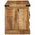 vidaXL Skriňa na topánky 110 x 38 x 45 cm Masívne mango drevo Hnedá