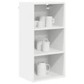 vidaXL Závesná skrinka Biela 40 x 29,5 x 80 cm Kompozitné drevo
