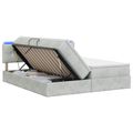 vidaXL LED úložná posteľ s matracom Svetlosivá 180 x 200 cm Zamat