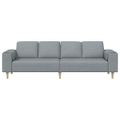 vidaXL Pohovka do obývačky Svetlosivá 250 x 77 x 76 cm Polyester