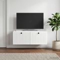 vidaXL Nástenná TV skrinka Biela s vysokým leskom 78,5 x 41 x 30 cm