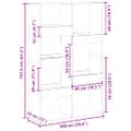 vidaXL Deliaca stena čierna 100x33x155,5 cm kompozitné drevo