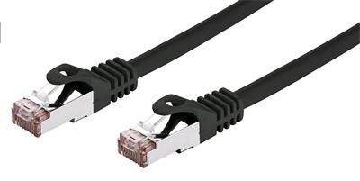 Kábel C-TECH patchcord Cat6, FTP, čierny, 0,25m