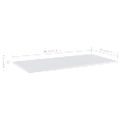 vidaXL Prídavné police 8 ks, lesklé biele 80x20x1,5 cm, drevotrieska