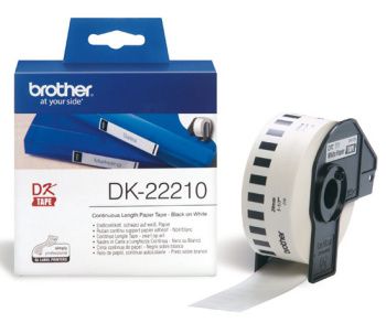 Brother - Originálna páska DK-22210, čierna na bielom, šírka 29 mm