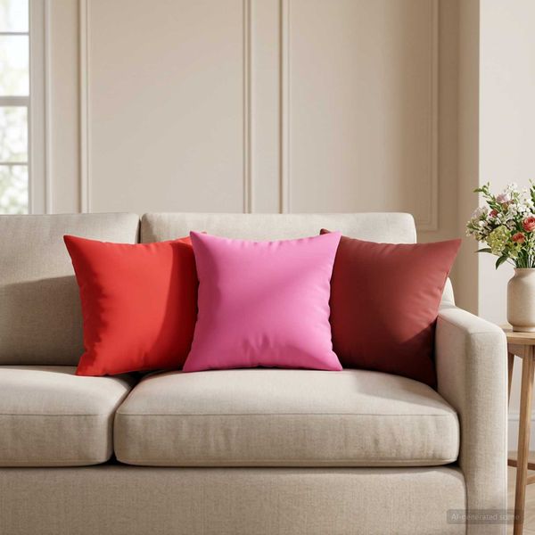 vidaXL Poťah na podložku 6 pcs HEERLEN Ružová 30 x 30 cm Polyester