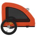 vidaXL Cyklovozík pre zvieratá, oranžový, oxfordská látka, železo