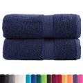 vidaXL Prémiové uteráky pre hostí SOLUND 2 ks námornícka modrá 30x50 cm 600 g/m²