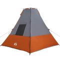 vidaXL Tipi stan 6-miestny Vodoodolný Šedá a oranžová taft