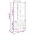 vidaXL Sklenená vitrína VIGO biela 85x35x170 cm masívna borovica