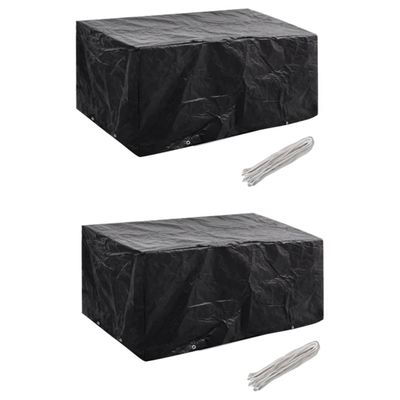vidaXL Obaly na záhradný nábytok pre 4 osoby 2 ks 180x140 cm, 8 očiek