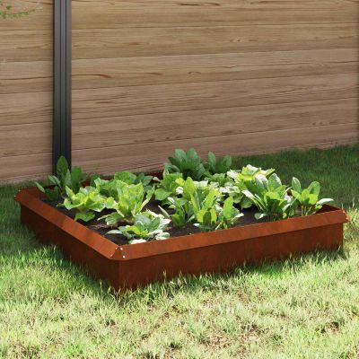 vidaXL Slimákové zábrany 8 ks 100 x 3,5 x 25 cm Hrdzavý