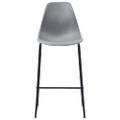 281504 vidaXL Bar Stools 4 pcs Grey Plastic