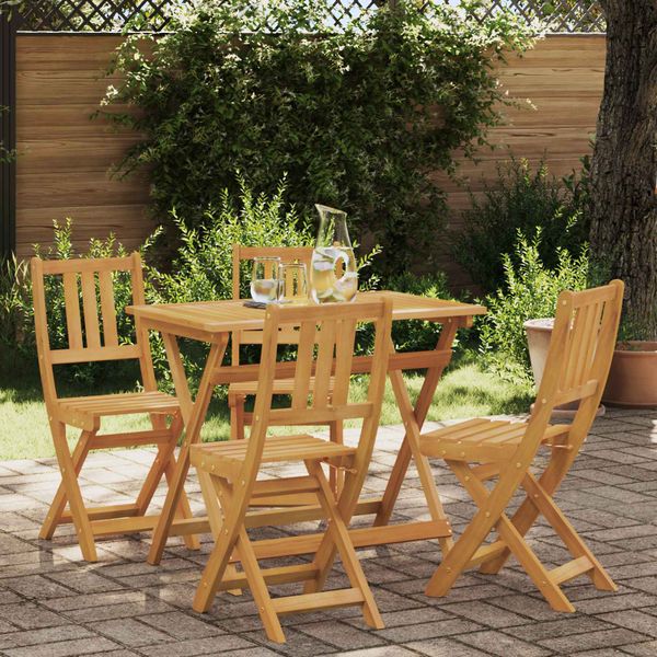 vidaXL Záhradné bistro stoličky 4 pcs Prírodná 40 x 42 x 85 cm