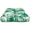 vidaXL Poduška na paletovú pohovku vzor listov 70x40x12 cm látka