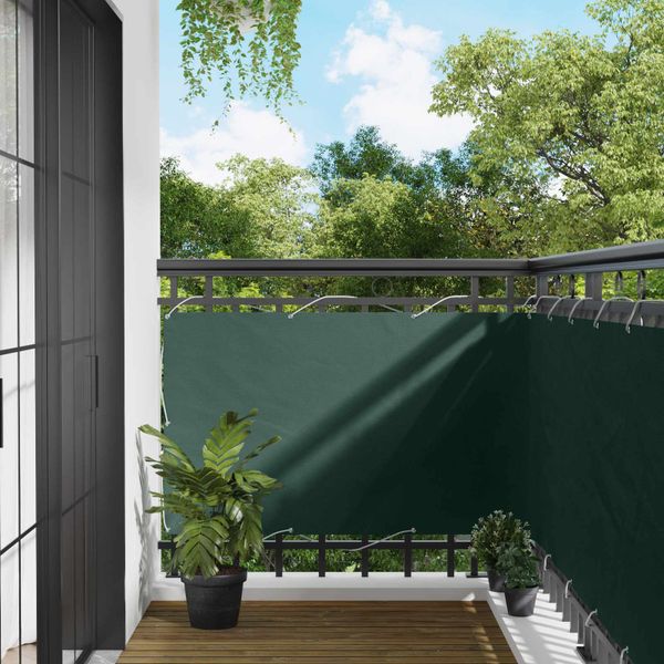 vidaXL Balkónová obrazovka Tmavozelená 100 x 1000 cm Oxfordská látka