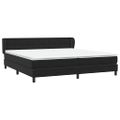 vidaXL Posteľný rám boxsping s matracmi čierna 200x220 cm zamat
