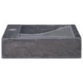 vidaXL Umývadlo čierne 58x39x10 cm mramor